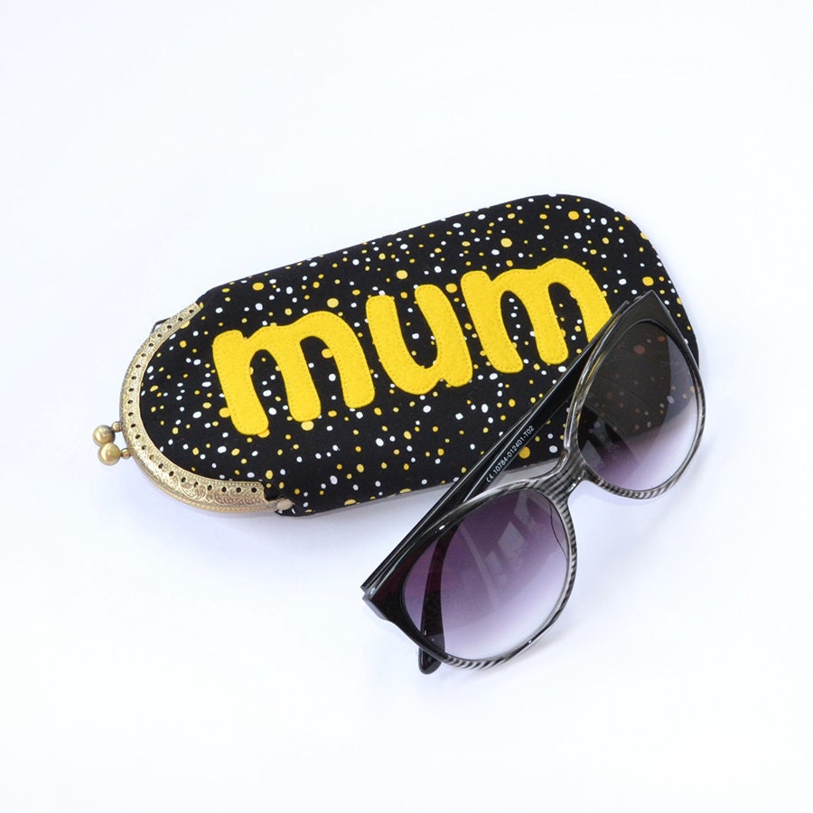 Personalized black glasses case Monogrammed eyeglass case Etsy