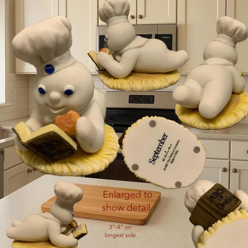 ドォボーイ フィギュア カレンダー Vintage Pillsbury Doughboy Figurines Perpertual Calendar Months