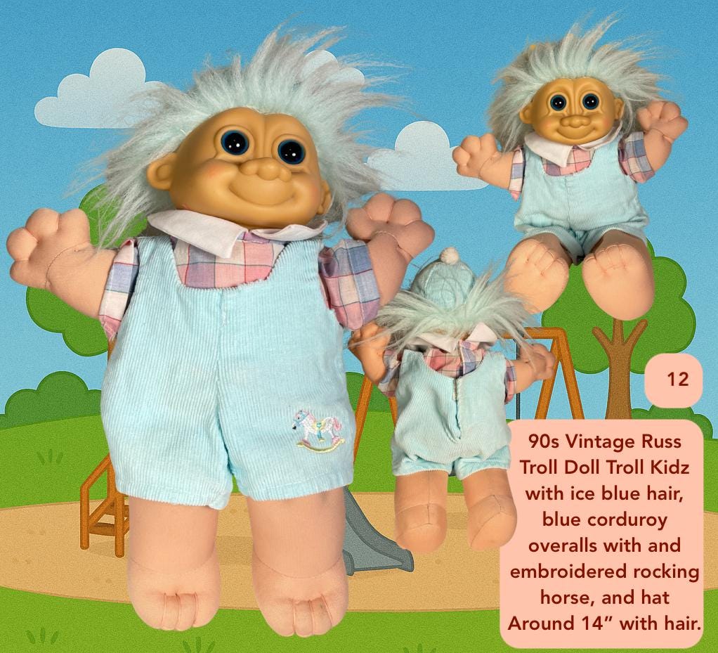Large Vintage Russ Troll Kidz Baby Dolls Soft Body | CHOOSE Your