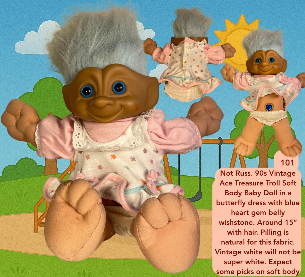 Large Vintage Russ Troll Kidz Baby Dolls Soft Body | CHOOSE Your