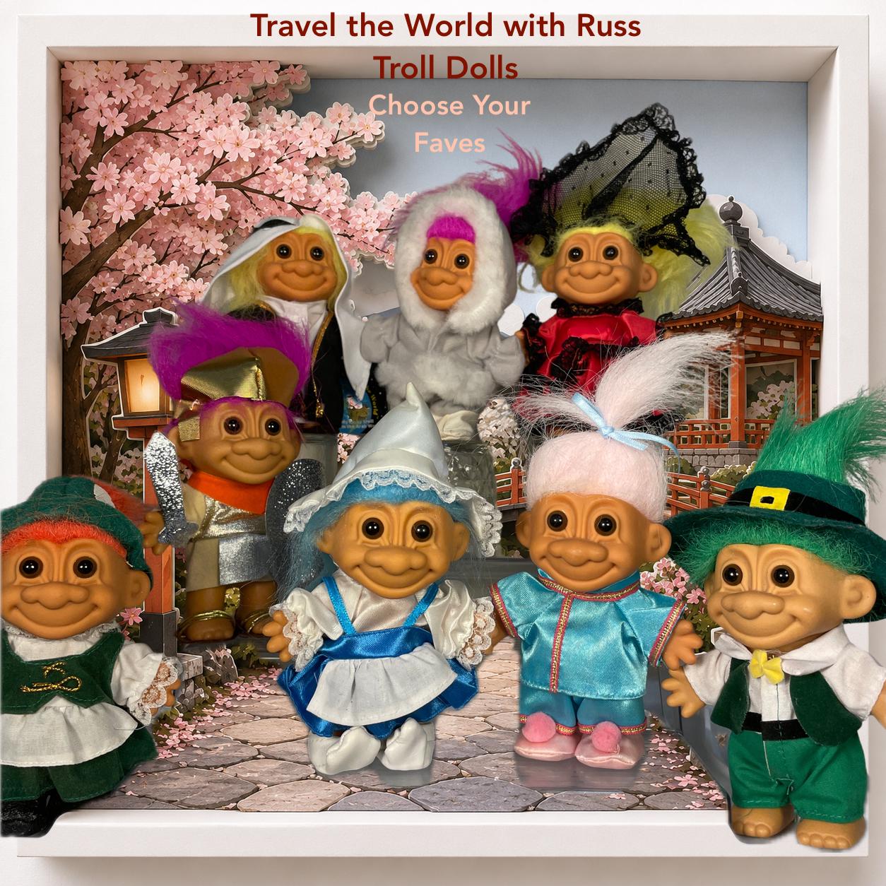 Go Around the World Travel Vintage Russ Troll Doll – Collection 1