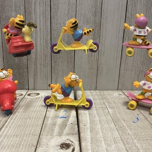 1989 Garfield Happy Meal Toys Vintage McDonald&#39;s Toys for 80s kids | You Choose