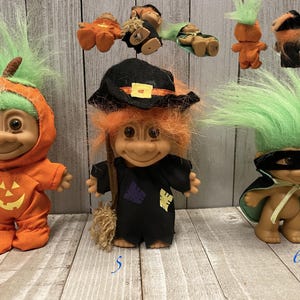 Troll-poppen uit de jaren 90 - Halloween-horror | Kies je favorieten Russ Berrie vintage trollen | Halloweendecor uit de jaren 90