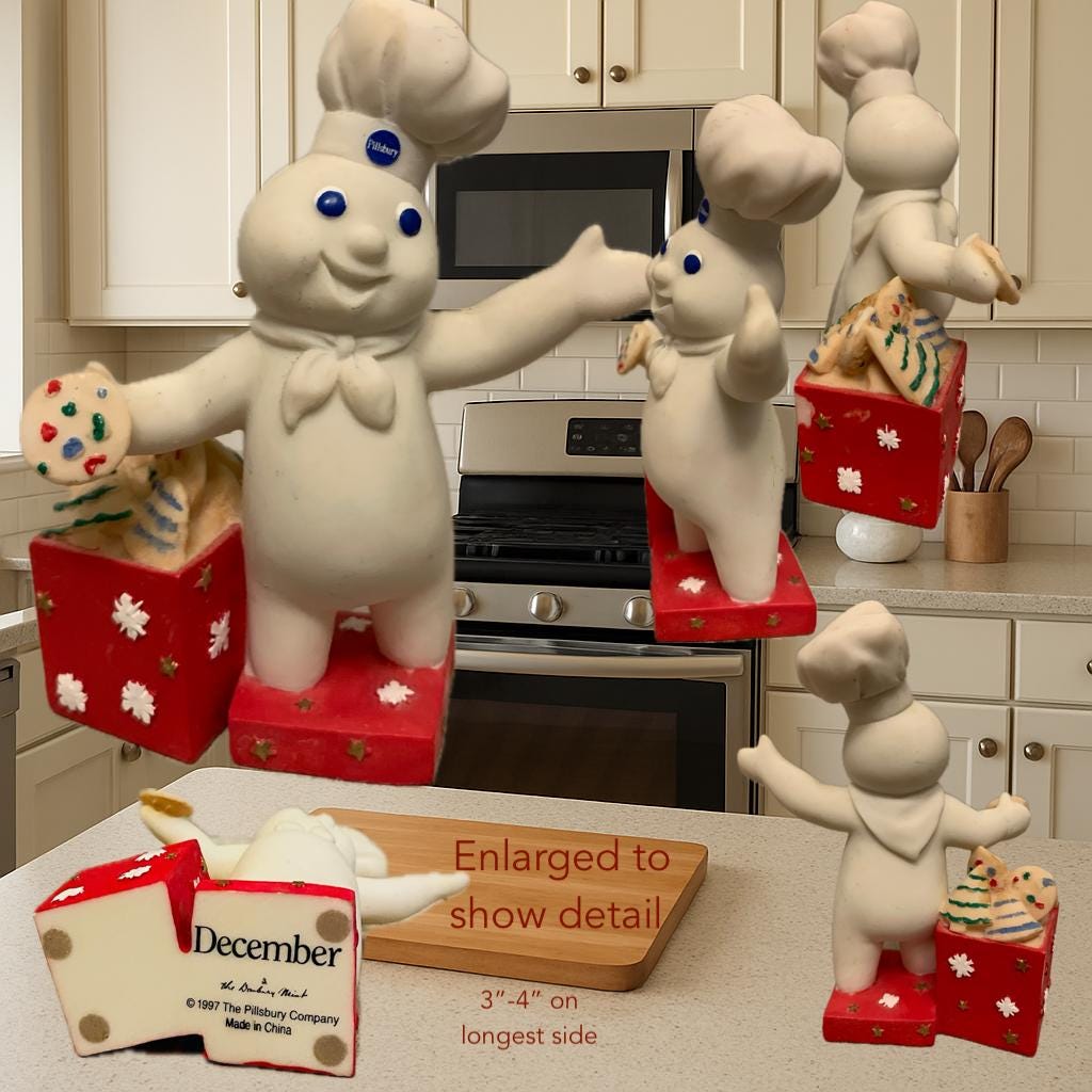 Vintage Pillsbury Doughboy Figurines Perpertual Calendar Months