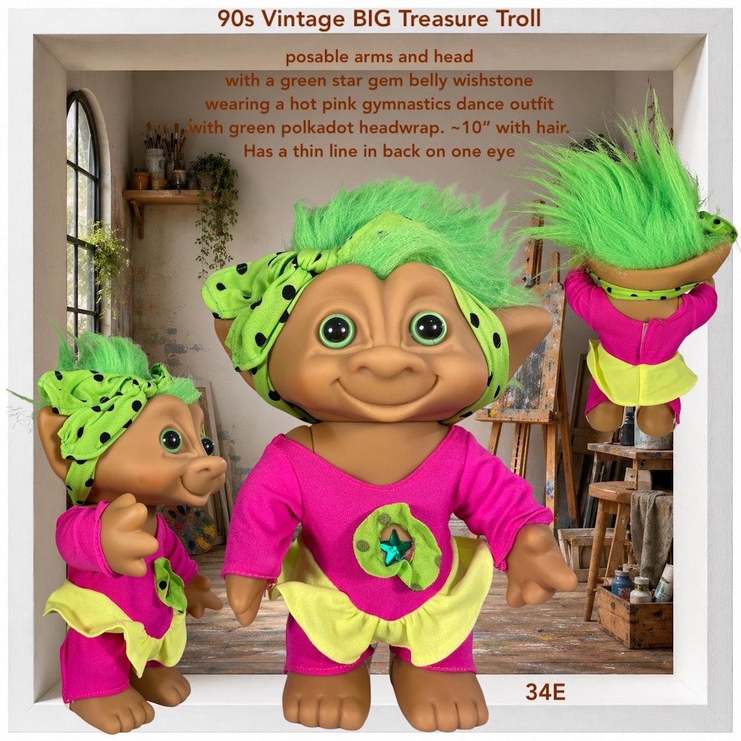 Vintage 90s Troll Doll – Big 10