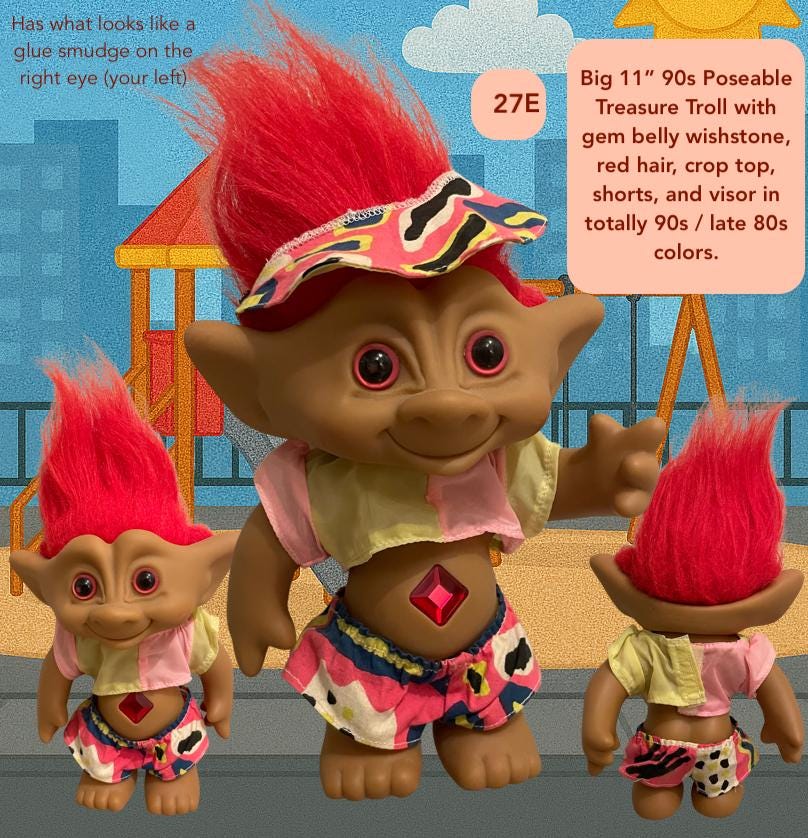 Vintage 90s Troll Doll – Big 10