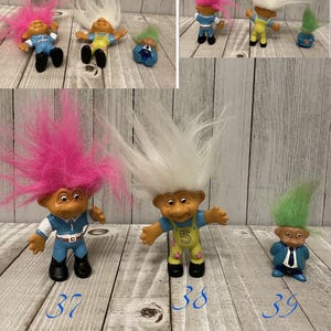 Mini Troll Puppen Troll Mini Figur | Vintage Russ Babies von Russ Berrie, Troll Puppe Schlüsselanhänger | 90er Jahre Kinder beliebtes 90er Jahre Spielzeug | Kollektion 3