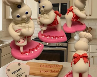 Vintage Pillsbury Doughboy Figurines Perpertual Calendar Months