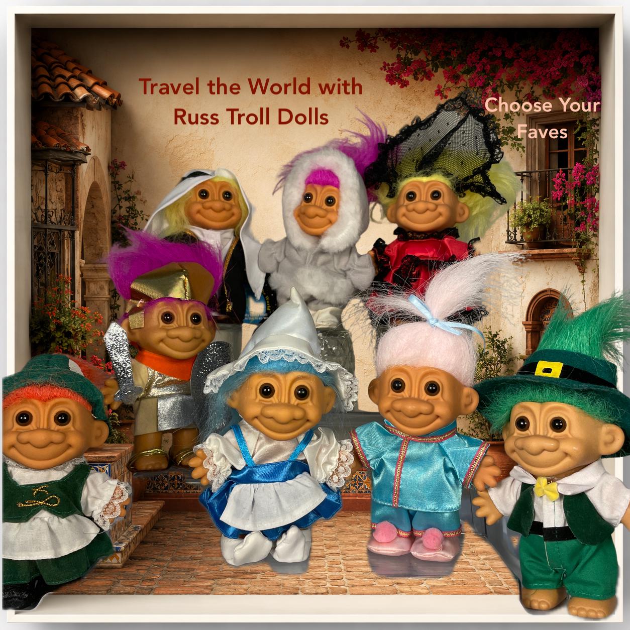希少 トロワリヴィエール Trous Rivieres 1998 Travel Around the World With Russ Berrie 90s Troll Dolls | 3 - Etsy