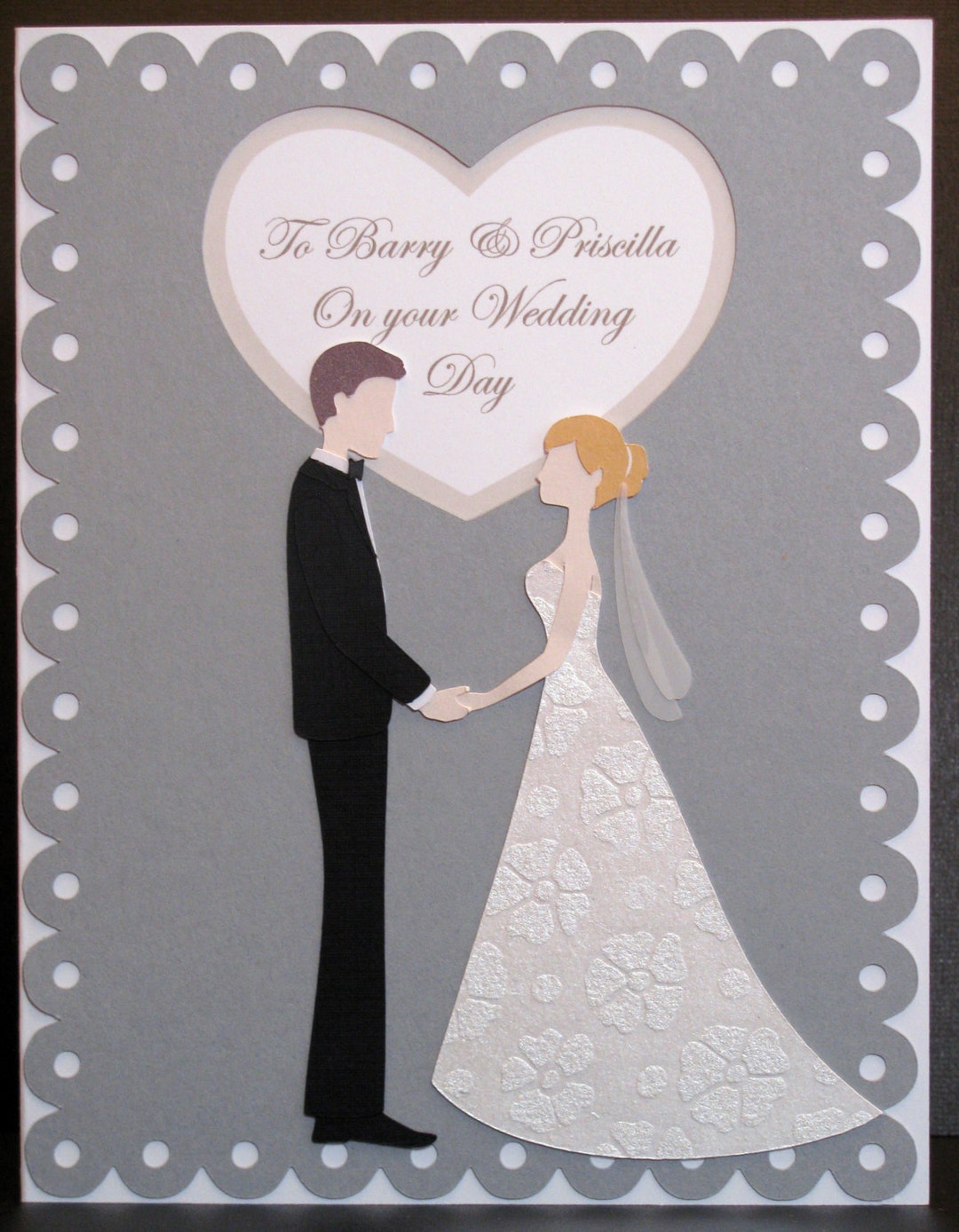 Personalized Wedding Card With Bride and Groom Wedding Etsy