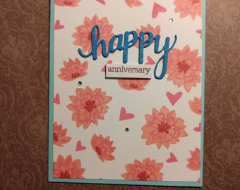 Beautiful Floral Anniversary Card