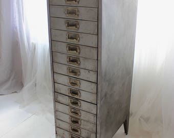 Retro metal cheap filing cabinet