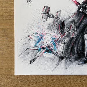 Darth Vader Inkjet Print, Star Wars Art, Signed A4/A3 image 3