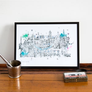Highbury And Islington Print,  London Print Wall Art, London Wall Art, London Angel Print, Prints, London, Modern Travel, Travel Wall Art