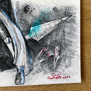 Darth Vader Inkjet Print, Star Wars Art, Signed A4/A3 image 8