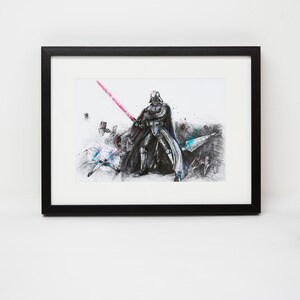 Darth Vader Inkjet Print, Star Wars Art, Signed A4/A3 image 6