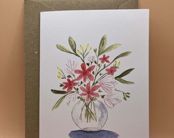 Vase of Flowers II greeting card