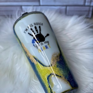 Down Syndrome Geode Stainless Steel Tumbler-Down Syndrome Merchandise-Down syndrome Awareness Tumbler- T21 Tumbler-The Lucky Few Tumbler