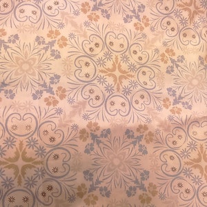 Fabric white blue beige brown abstract flowers Floral Cotton Fabric Kids Fabric Scandinavian Design Scandinavian Textile