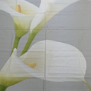 Fabric beige large flowers Floral fabric EXTRA LARGE piece 59"x80" 149x204cm Modern Cotton Fabric Scandinavian Design Scandinavian Textile