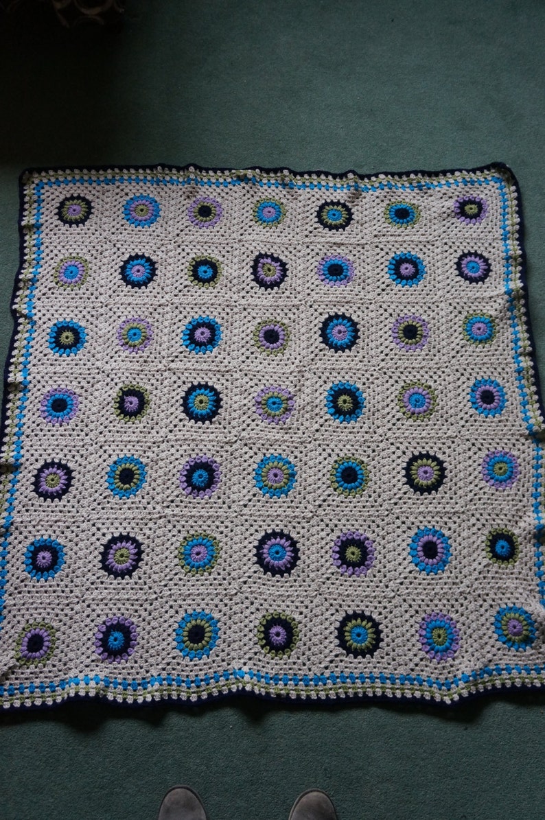 Crochet Afghan/throw/blanket 48 X 48 Handmade Etsy UK