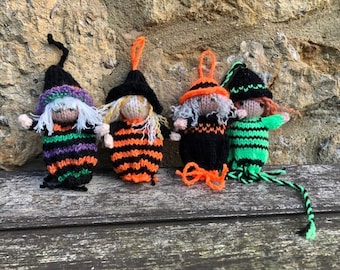 Lavender Witches ~ Hanging Lavender Sachets in Knitted Witches !