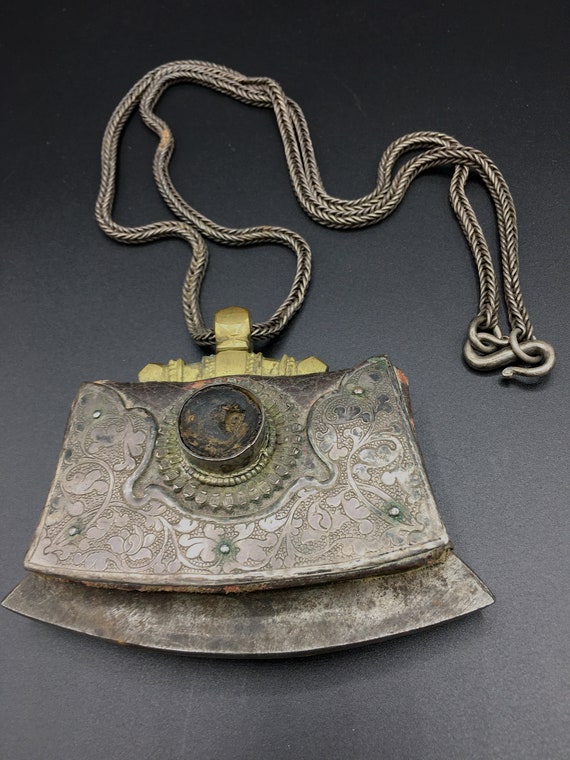 Antique Tibetan flint pouch "chuckmuck" or "mecha… - image 5