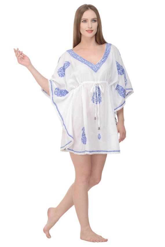 white caftan cover up
