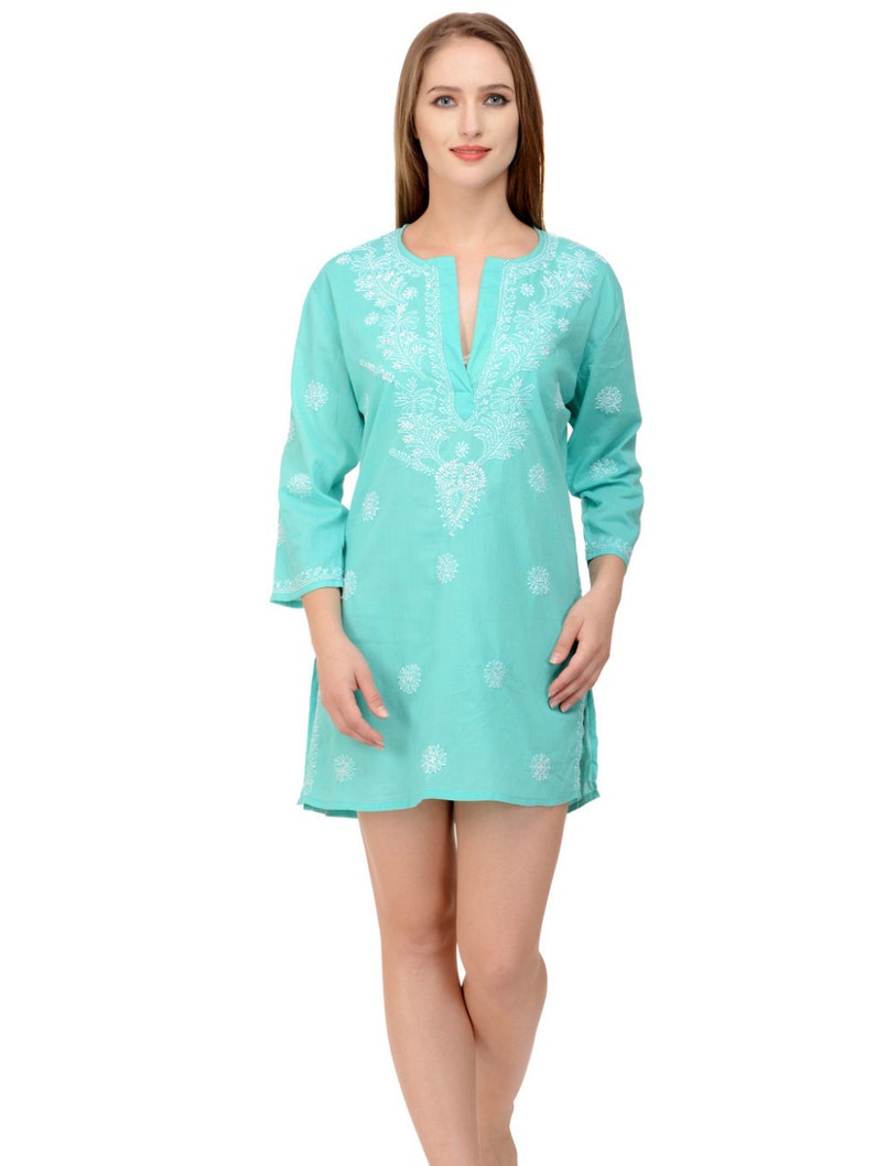 Deep Turquoise Beach Kaftan Beach Cover Up with Etsy