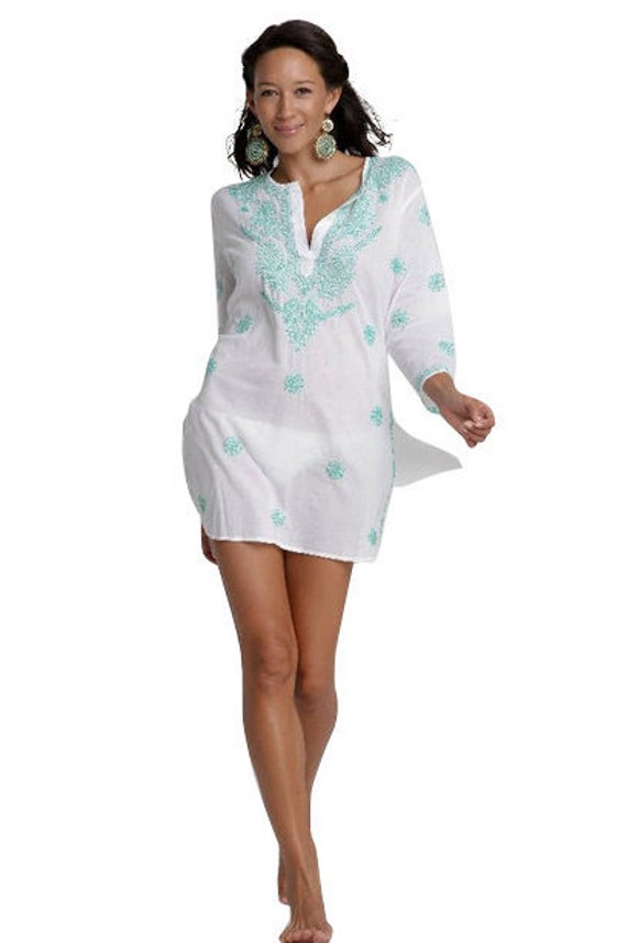 turquoise caftan