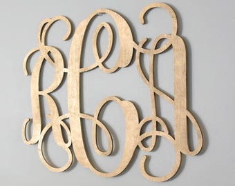 Large Painted Wooden Monogram – 24 Inch Nursery Decor