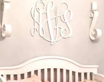 Unpainted Wooden Monogram – Nursery Decor, Wedding Gift