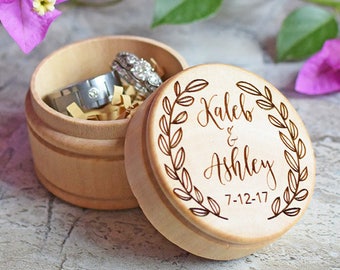 Wedding Ring Box, Wooden Ring Box, Personalized Wedding Ring Box, Ring Bearer Box, Wedding Rings Holder, Rustic Ring Box