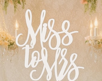Miss to Mrs Bridal Shower Sign – Wedding Photo Prop