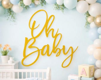 Oh Baby Sign, Baby Shower Decor, Party Photo Prop