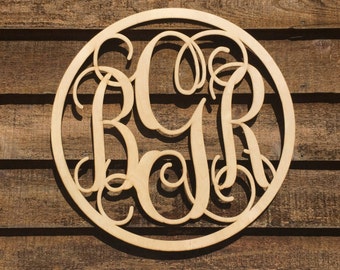 Large Personalized Wooden Monogram – Nursery Decor, Door Hanging (24 inch)
