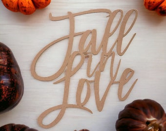 Fall in Love Sign for bridal shower, Bride sign, Wedding Signs, Wedding Photo Prop, Lightweight  24" W x 23' H