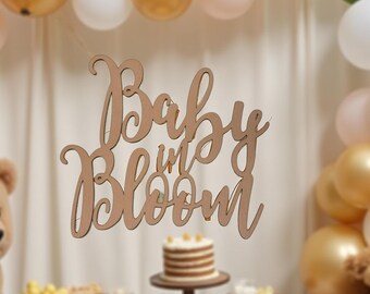 Baby in Bloom Sign, Lightweight Photo Prop, Baby Shower Decor