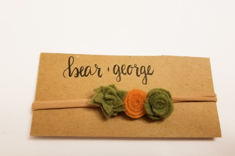 Felt Succulent Baby Headband