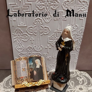 Dollhouse Religion, Miniature Nun Figure/Religious Book, 1:12 scale