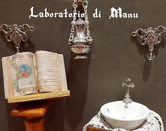 Dollhouse Religion, Miniature Censer/Religious Book, 1:12 scale