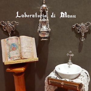 Dollhouse Religion, Miniature Censer/Religious Book, 1:12 scale