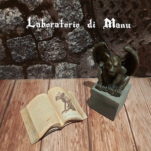 Dollhouse Gargoyle Statue/Miniature Book of the Gargoyle, 1:12 scale