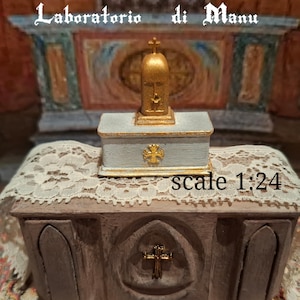 Dockhus-tabernakel, miniatyraltare, skala 1:24