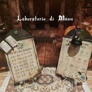 Dollhouse Witch, Miniature Panels for Witch&#39;s School, 1:12 scale