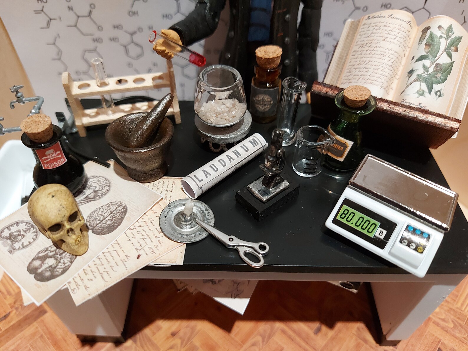 Dollhouse Chemistry Laboratory Miniature Laboratory Table Etsy