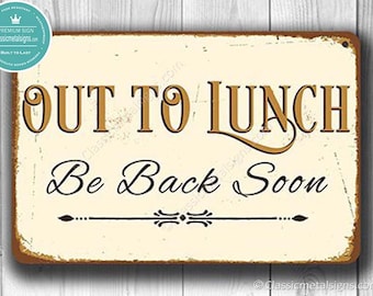 Out to Lunch Sign | Etsy