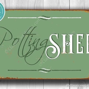 Vintage Style Potting Shed Sign: Rustic Garden Decor