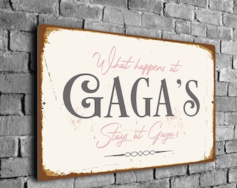 What Happens at Gaga's House Sign, Kitchen Sign, Gaga's Sign, Mother's Day Gift, Kitchen Décor, CMSWHA1302231