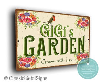 GiGi’s Garden Sign: for Yards or Patios, Vintage Inspired Outdoor Décor